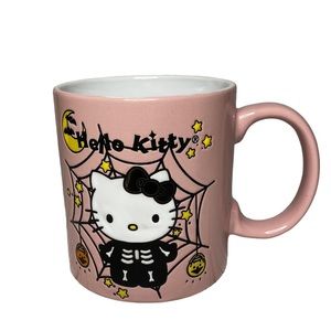 Hello Kitty Pink Halloween Spiderweb Coffee Mug 🕷️ 🎃